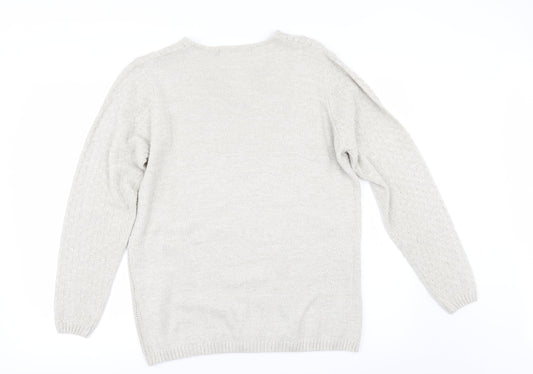 EWM Womens Beige   Pullover Jumper Size M