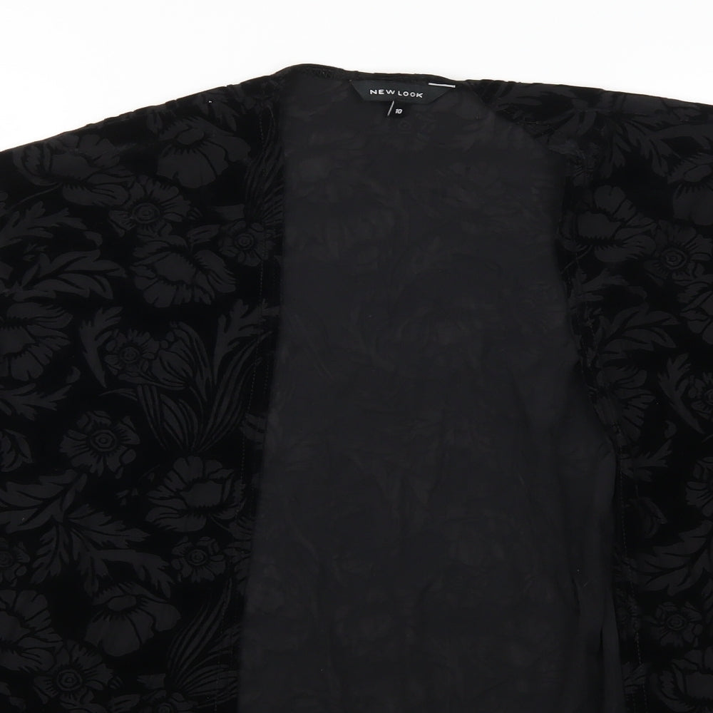New Look Womens Black Floral  Jacket  Size 10