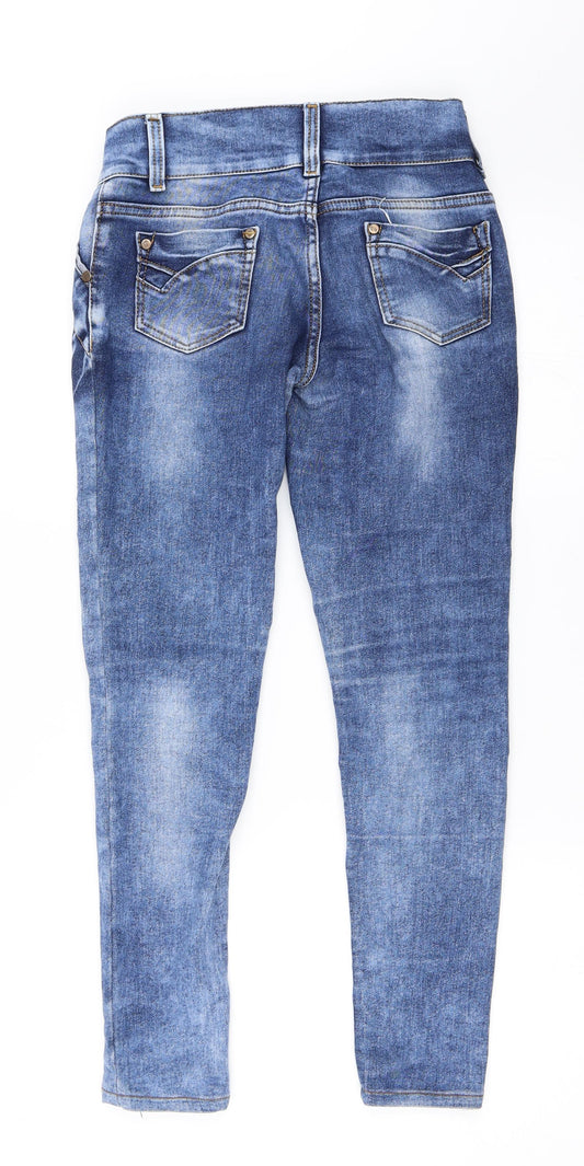 Sevda Womens Blue  Denim Skinny Jeans Size 10 L27 in