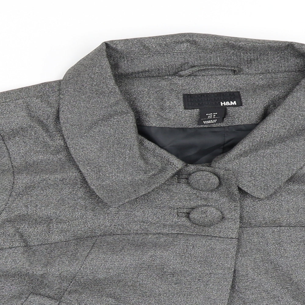 H&M Womens Grey   Jacket Blazer Size 38