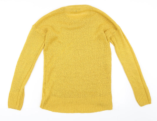 New Look Womens Yellow   Pullover Jumper Size M