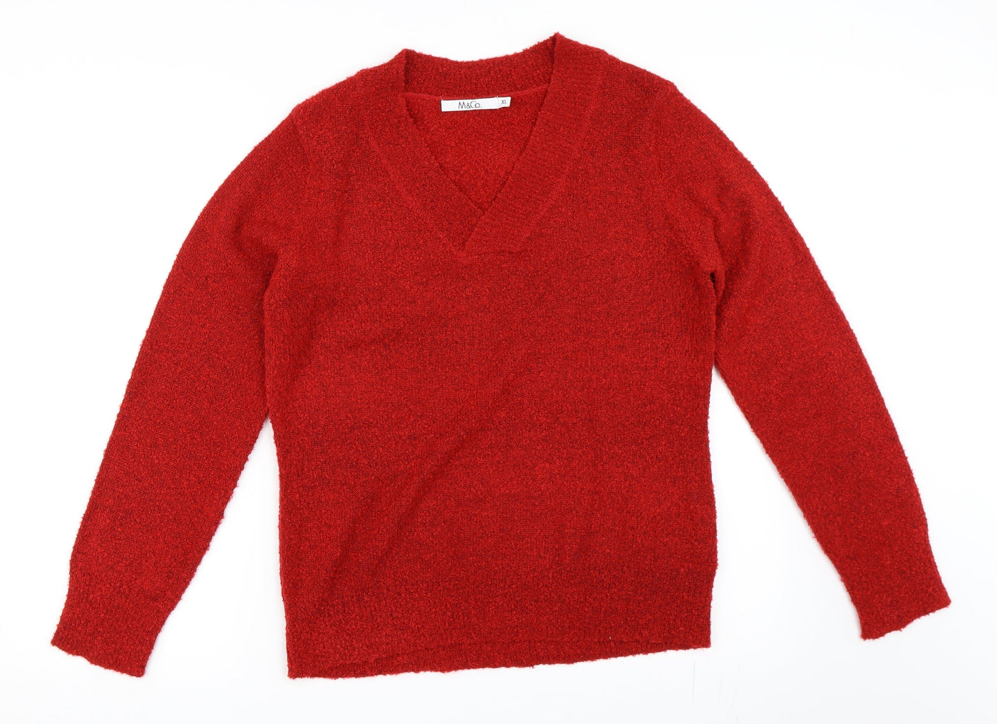 M&Co Womens Red   Pullover Jumper Size XL