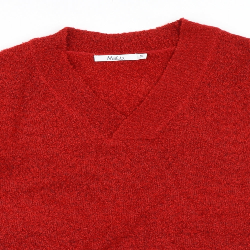 M&Co Womens Red   Pullover Jumper Size XL