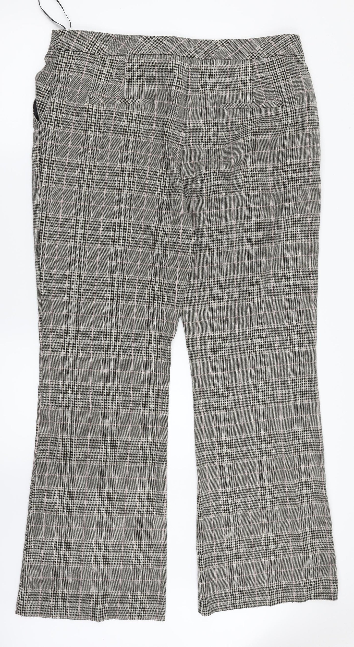 Dorothy Perkins Womens Multicoloured Check  Dress Pants Trousers Size 16 L29 in
