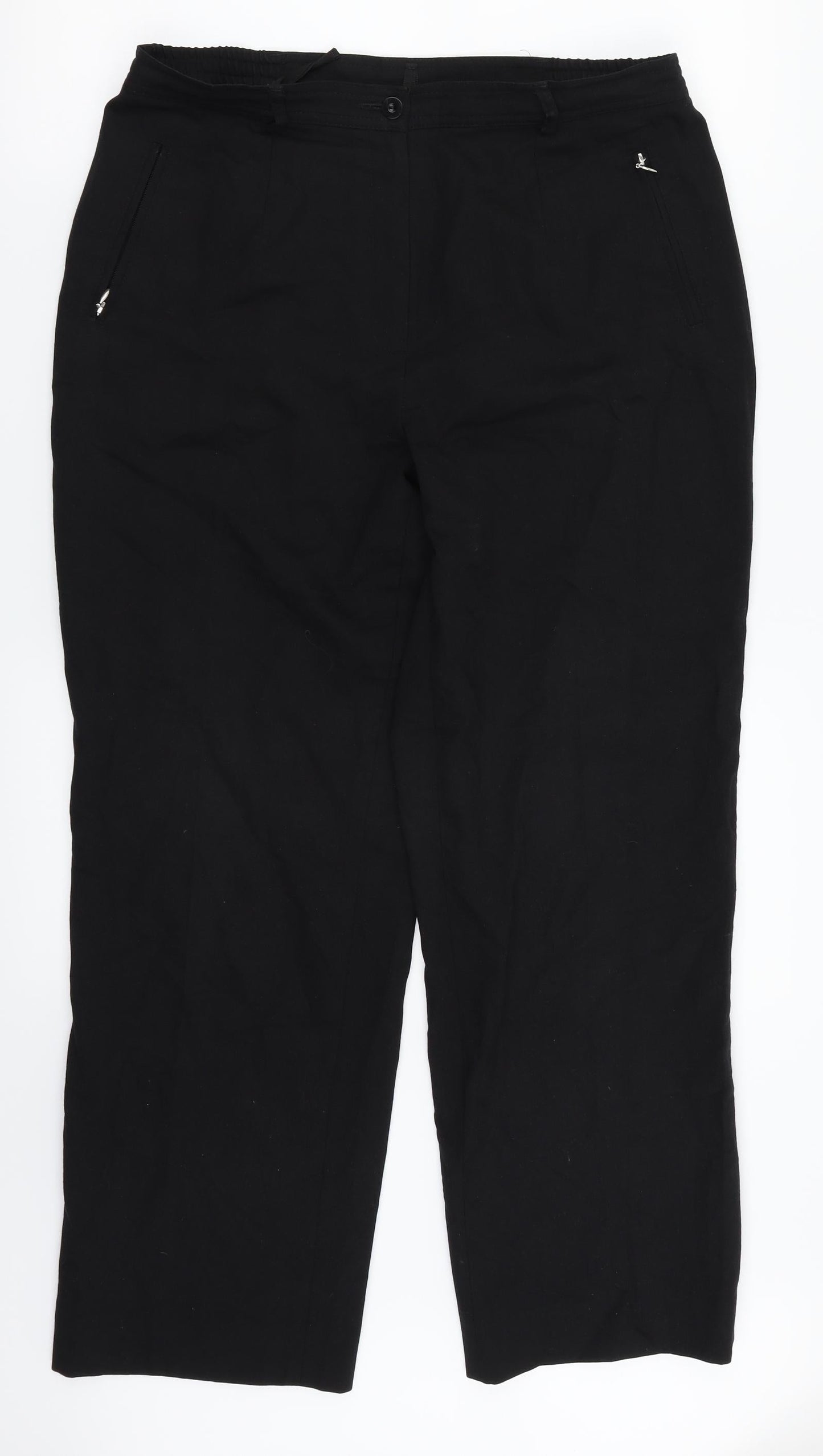 Gelco Womens Black   Dress Pants Trousers Size 14 L28 in