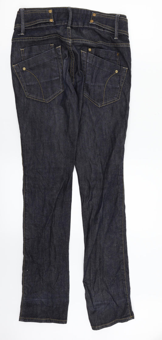 Gina Jeans Womens Blue  Denim Straight Jeans Size 27 in L34 in