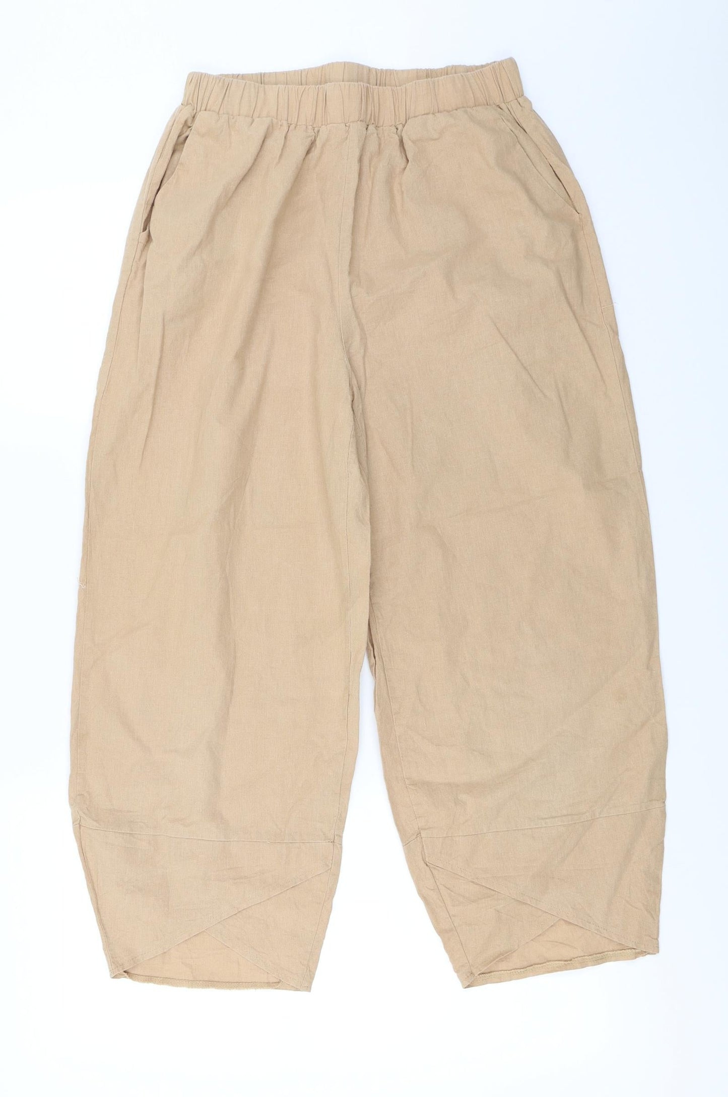 Preworn  Womens Beige   Cropped Trousers Size L L21 in
