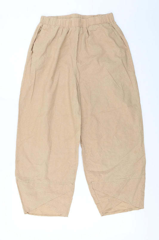 Preworn  Womens Beige   Cropped Trousers Size L L21 in