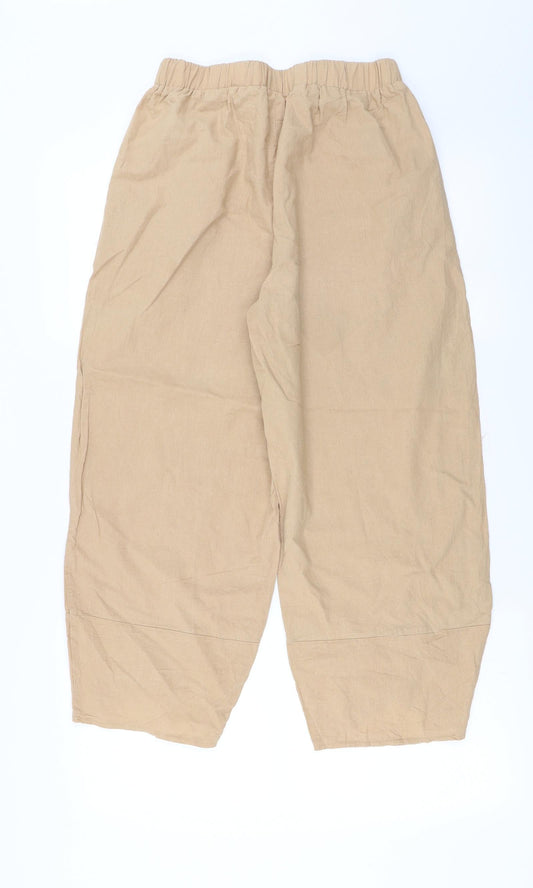 Preworn  Womens Beige   Cropped Trousers Size L L21 in