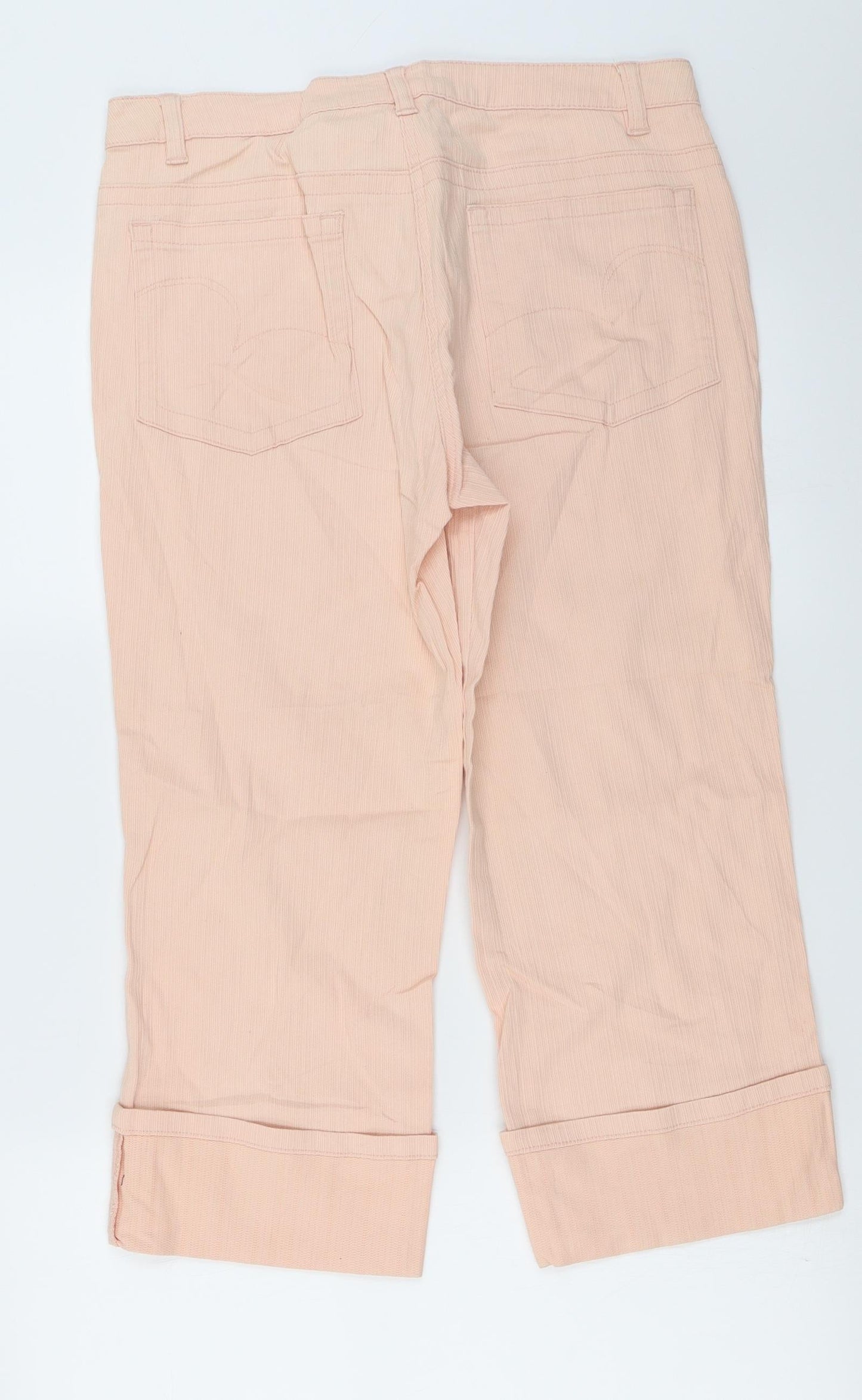 Papaya Womens Pink   Cropped Trousers Size 12 L21 in