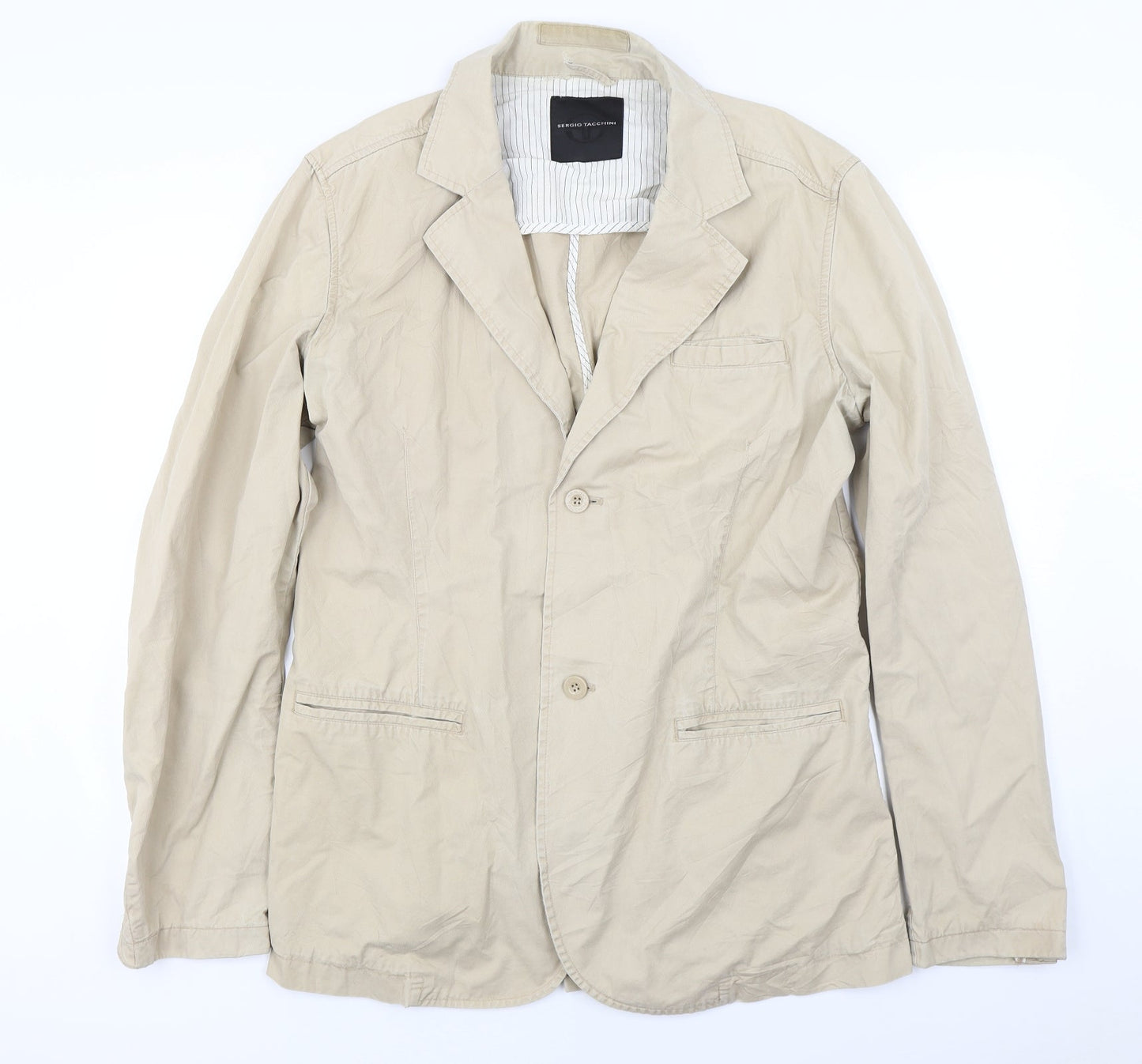 Womens UK Size 24  Sergio Tacchini Beige Cotton Coat