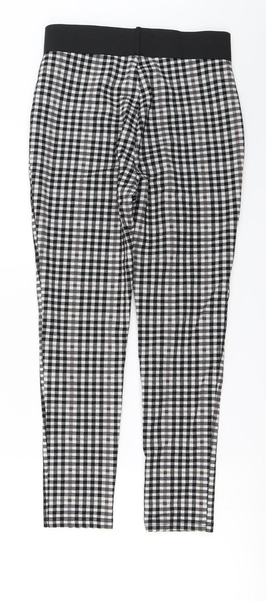 Marks and Spencer  Womens Grey Check  Trousers  Size 12 L22 in