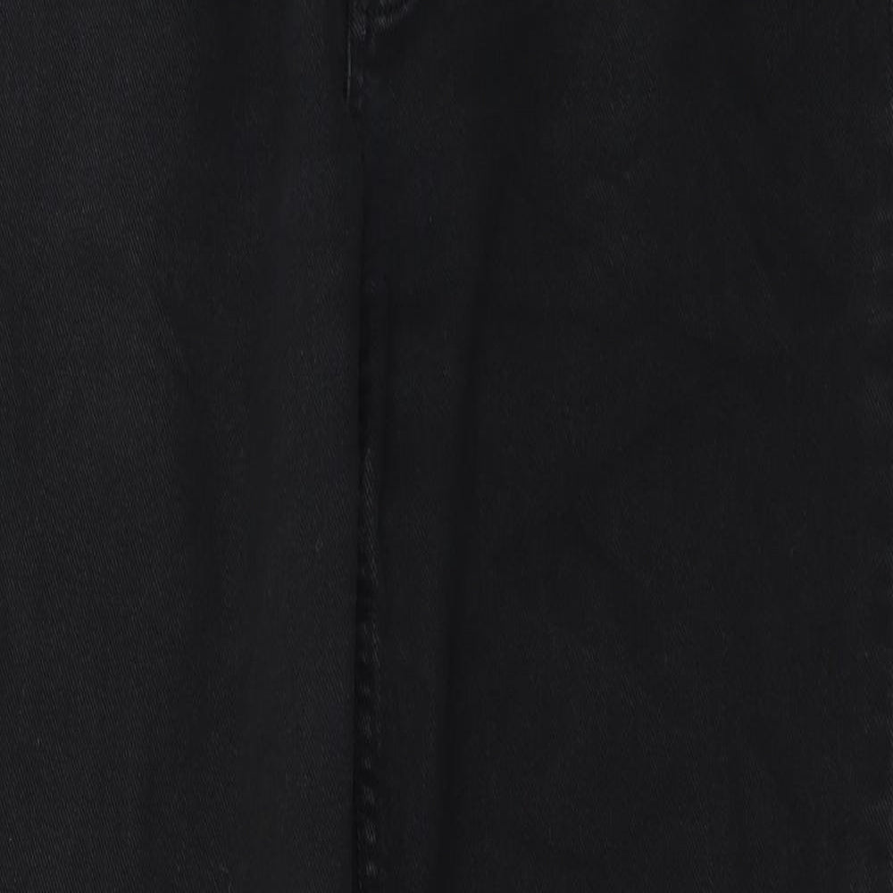 regular stretch Mens Black   Straight Jeans Size 32 in L25 in