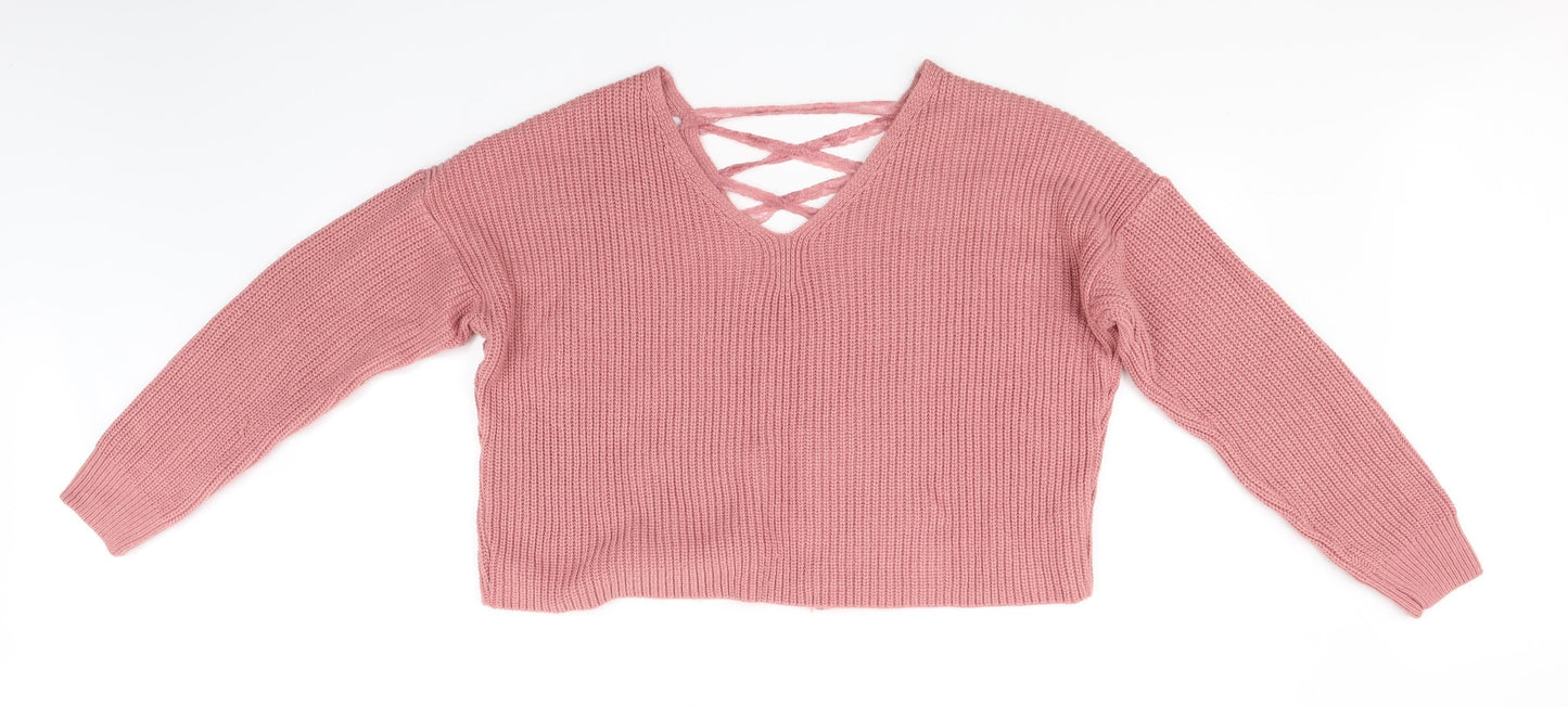 Miss Selfridge Womens Pink   Pullover Jumper Size 10
