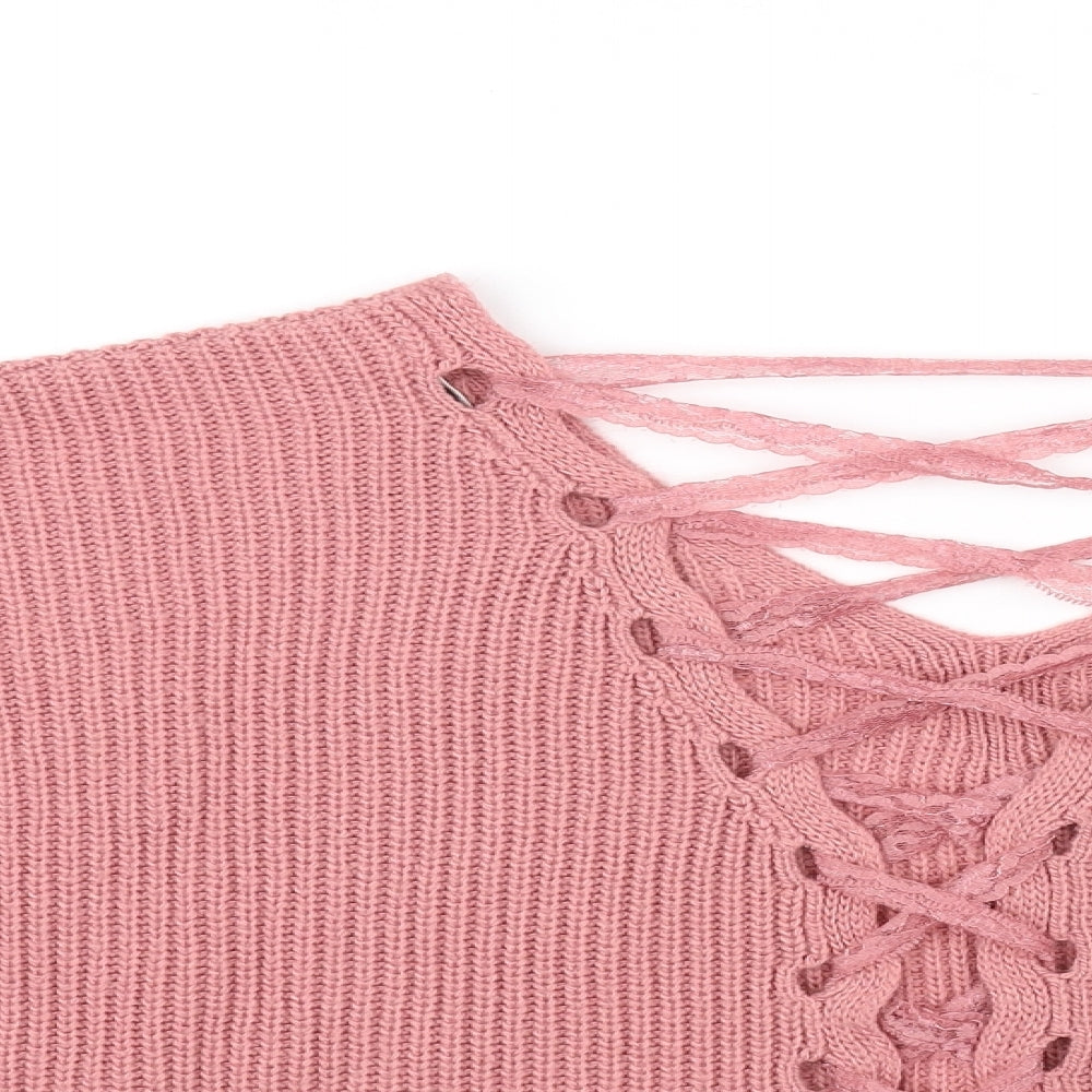 Miss Selfridge Womens Pink   Pullover Jumper Size 10