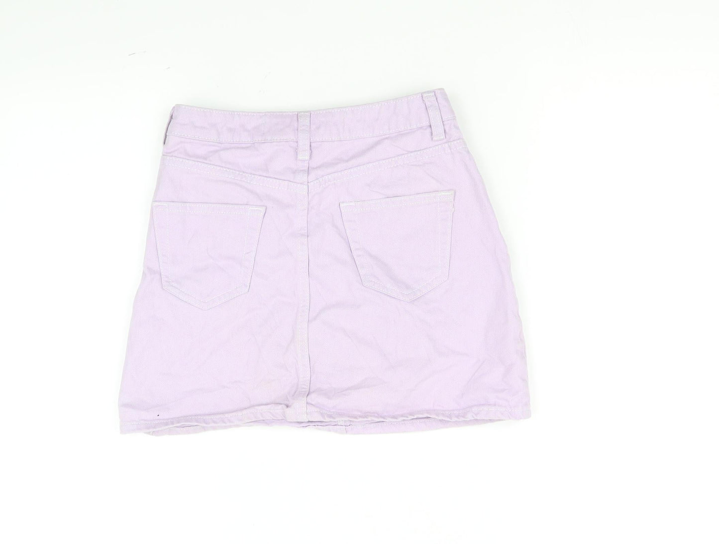 Denim & Co. Womens Purple   Flare Skirt Size 4