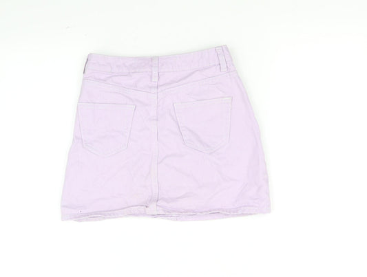 Denim & Co. Womens Purple   Flare Skirt Size 4