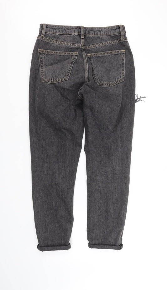 Topshop Womens Grey   Straight Jeans Size M L29 in