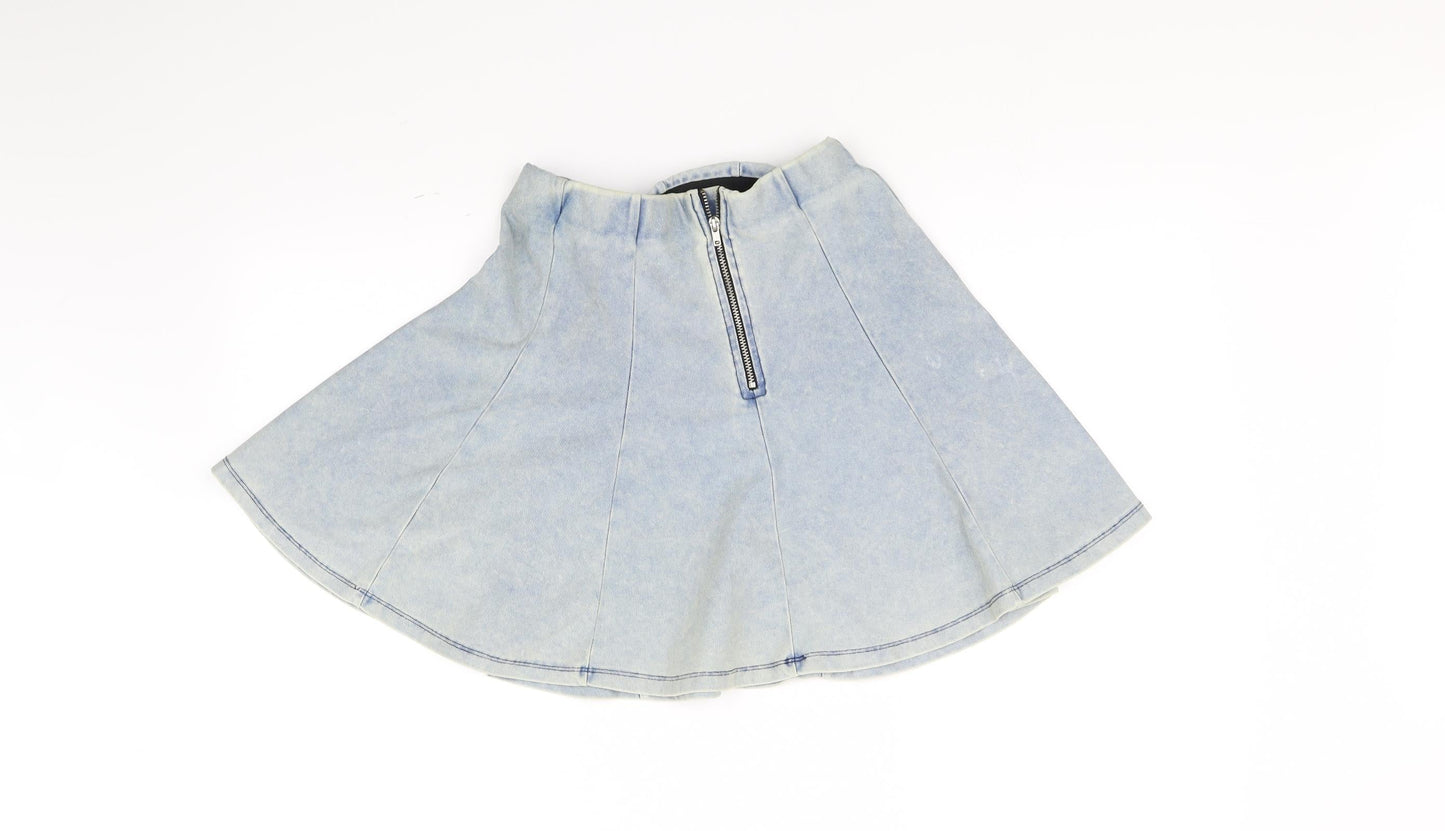Topshop Womens Blue   Flare Skirt Size 8