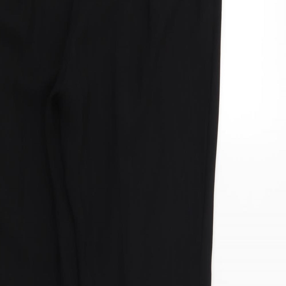 Marks and Spencer Womens Black Striped  Trousers  Size 12 L27 in