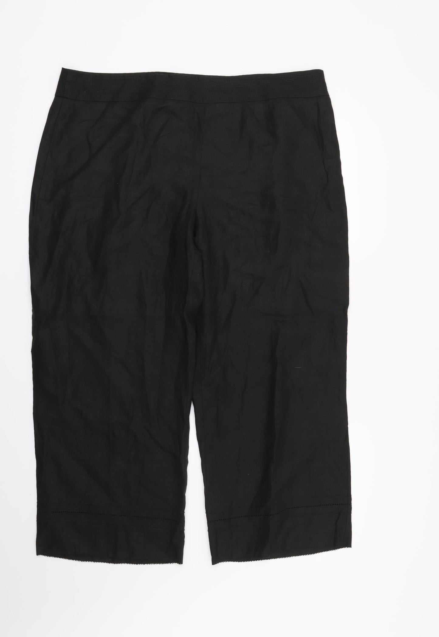 NEXT Womens Black Striped  Trousers  Size 18 L25 in