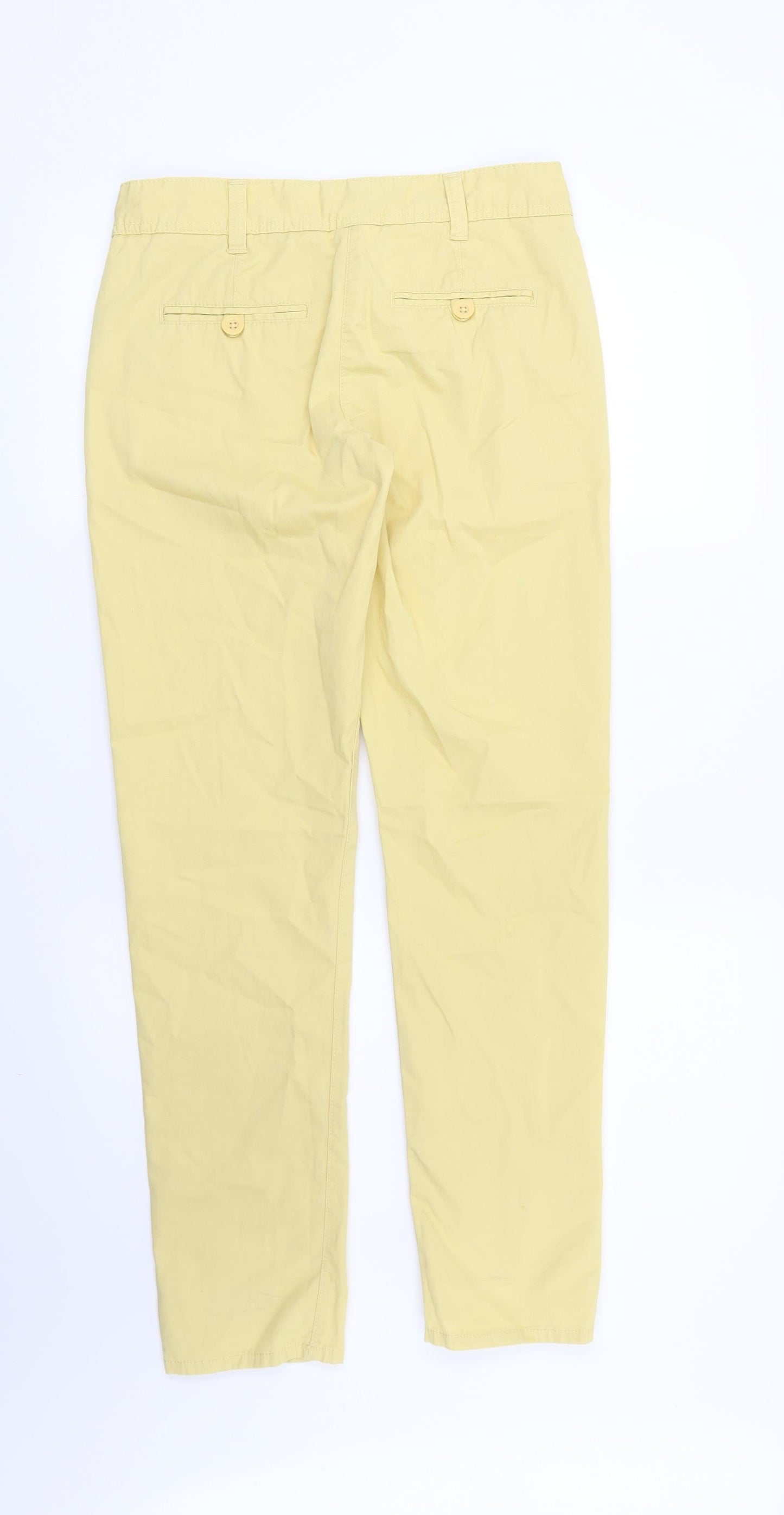 NEXT Womens Yellow   Chino Trousers Size 6 L29 in