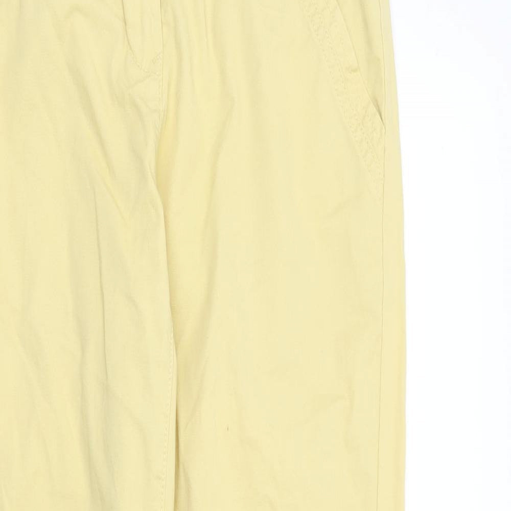NEXT Womens Yellow   Chino Trousers Size 6 L29 in