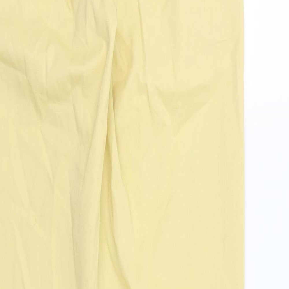 NEXT Womens Yellow   Chino Trousers Size 6 L29 in