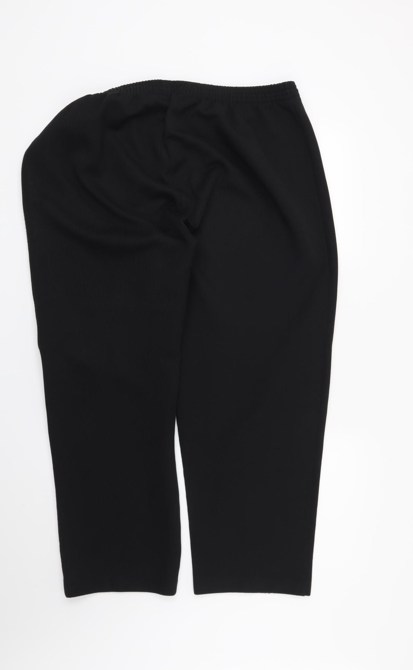 Preworn Womens Black Striped  Trousers  Size 24 L26 in