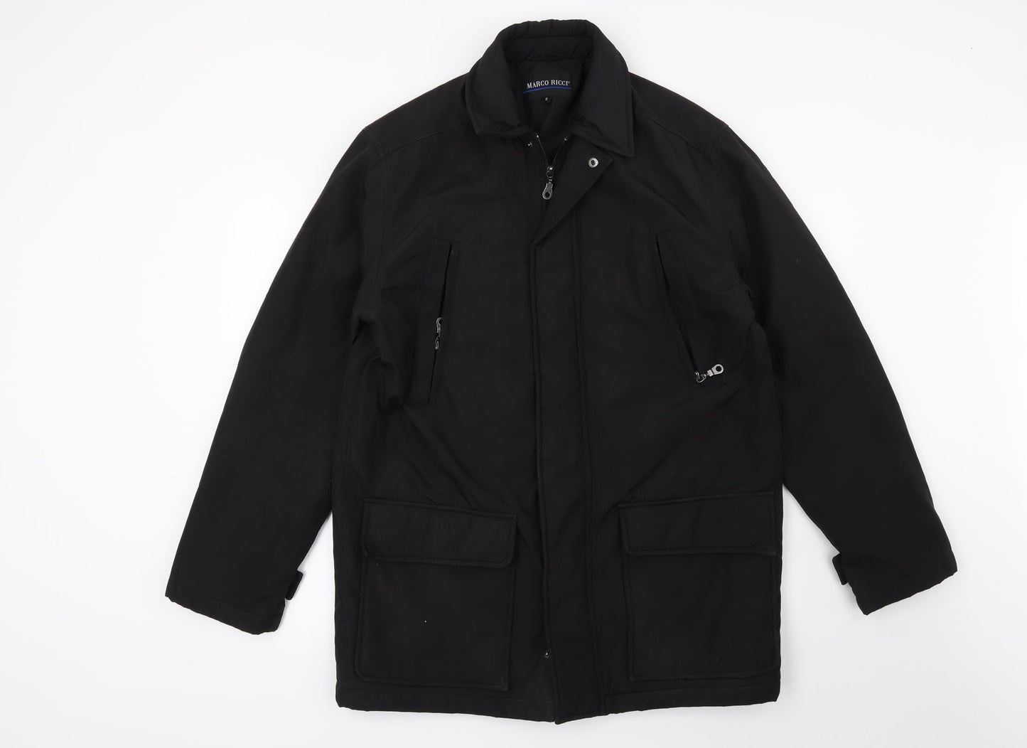 Preworn Mens Black   Overcoat Coat Size S
