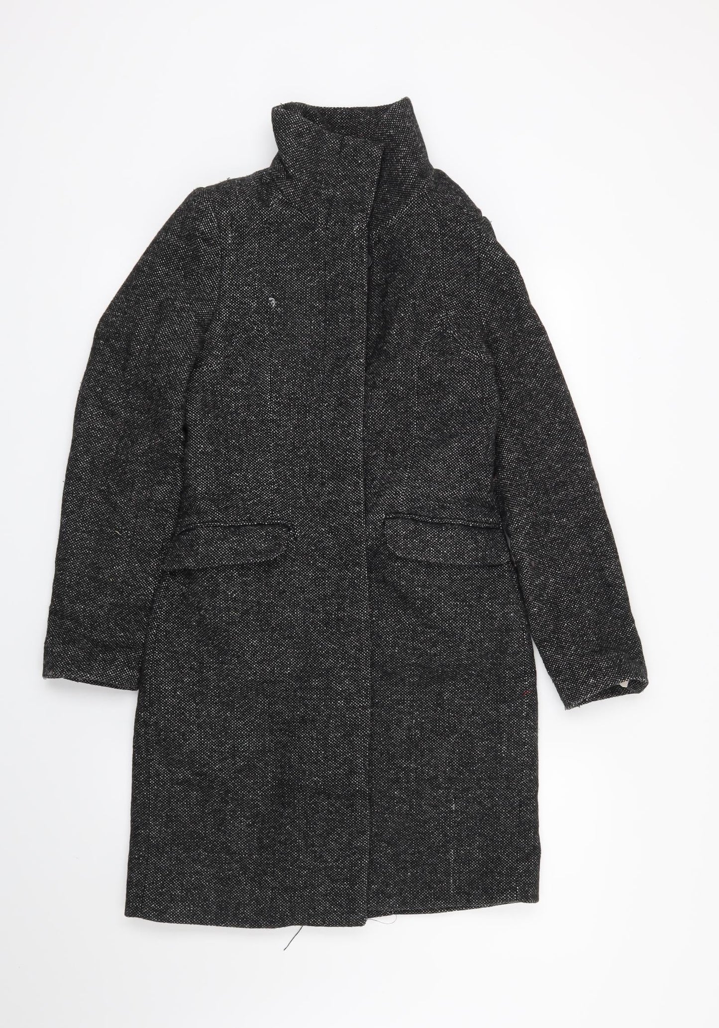 H&M Womens Black   Overcoat Coat Size 6