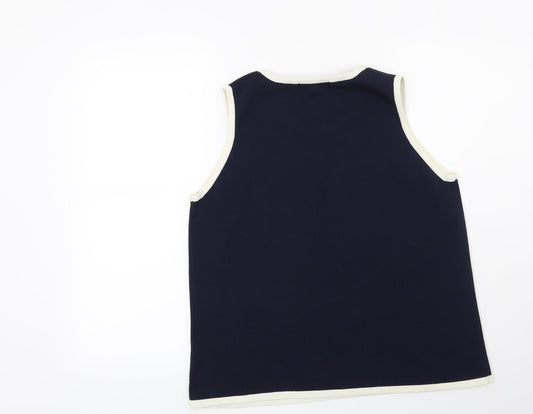 Casamia Womens Blue   Basic Blouse Size L