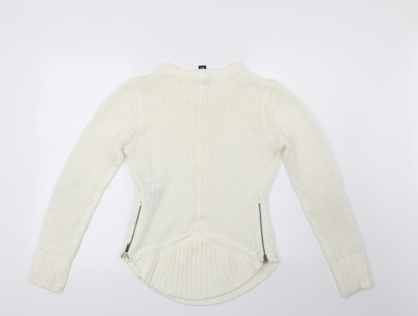 Miso Womens White   Pullover Jumper Size 10