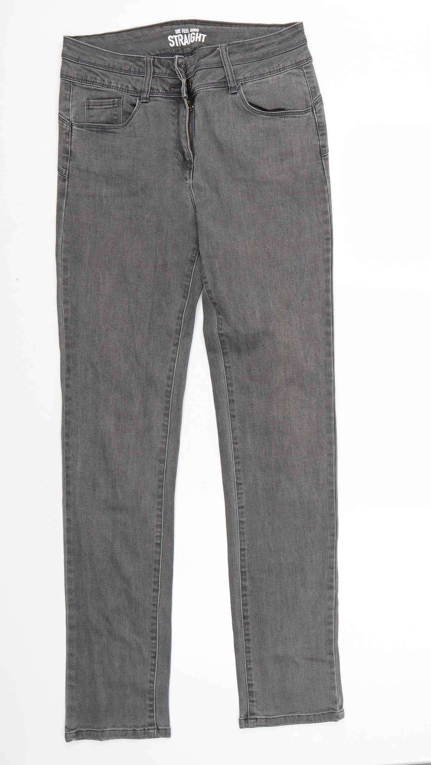 Preworn Womens Grey   Straight Jeans Size 39 in L31 in