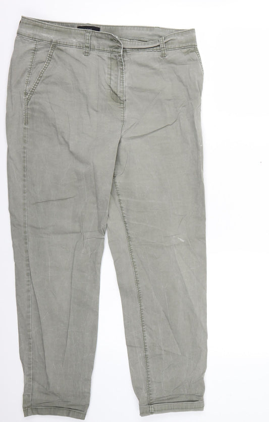 NEXT Womens Green   Trousers  Size 14 L28 in
