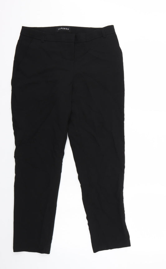 Peacocks Womens Black   Trousers  Size 10 L27 in