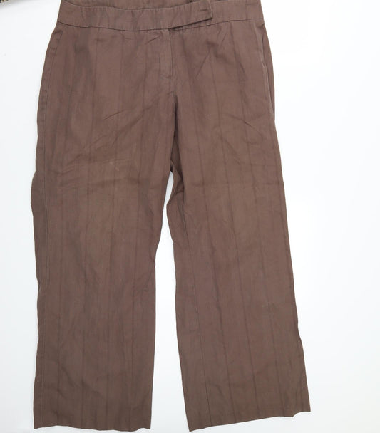 Preworn Womens Brown   Trousers  Size 18 L29 in