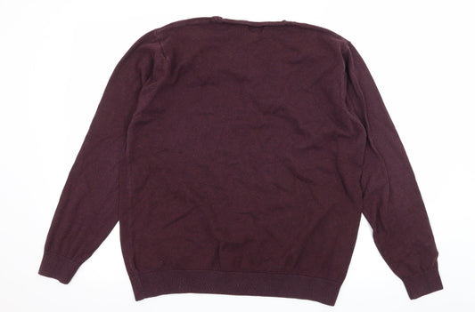 NEXT Mens Purple  Knit Pullover Jumper Size L
