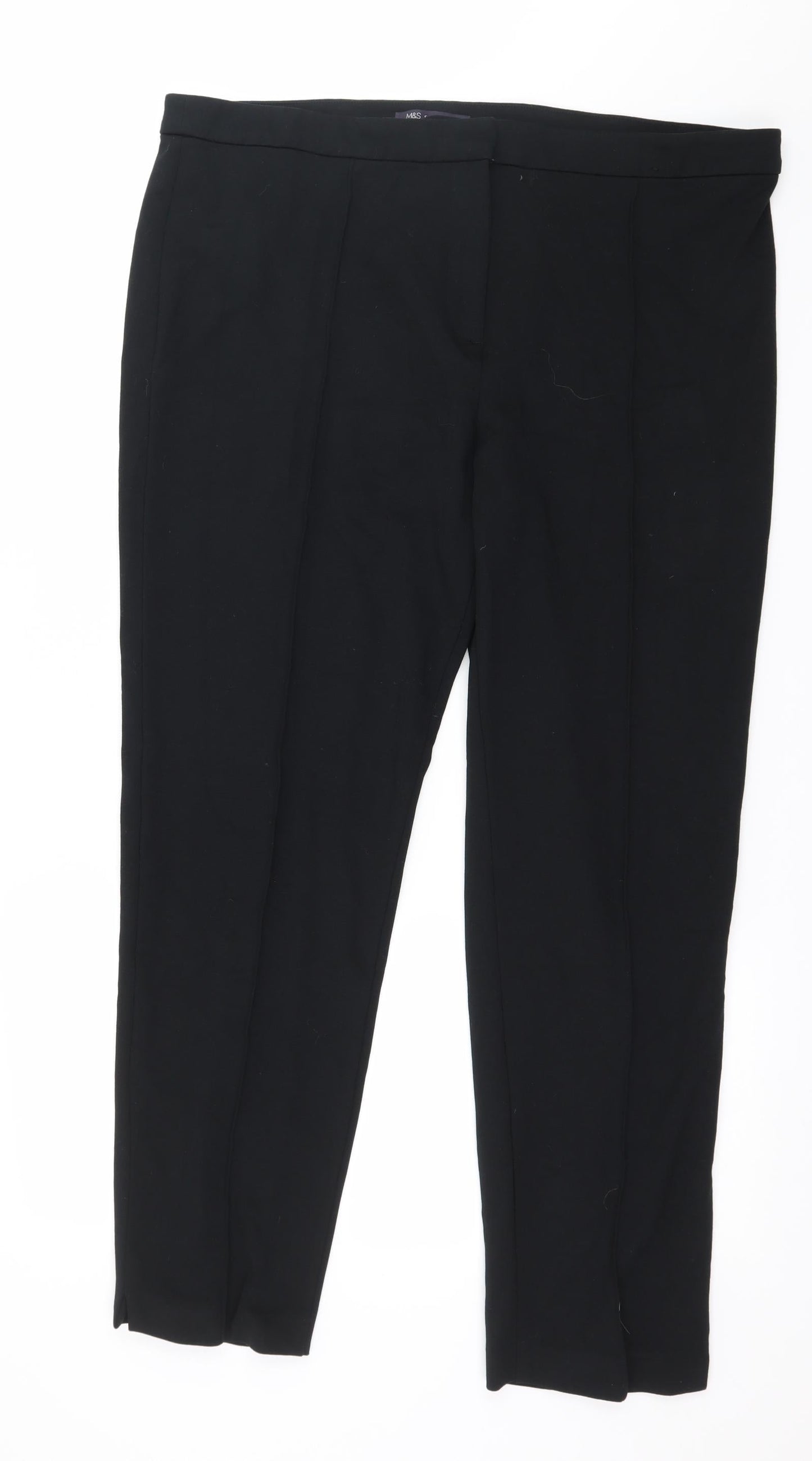 Marks and Spencer Womens Black   Trousers  Size 18 L29 in