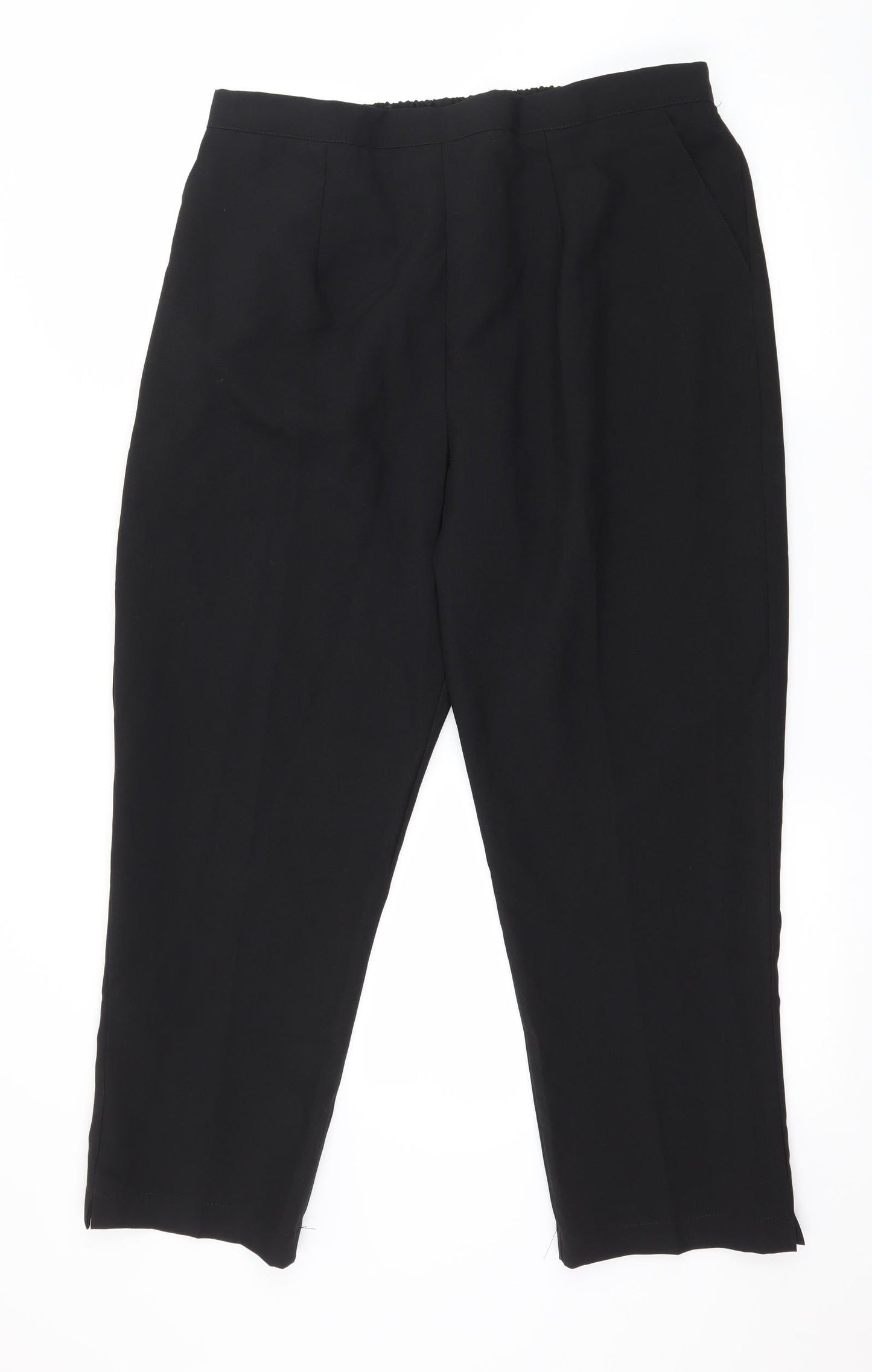 Preworn Womens Black   Trousers  Size 18 L26 in