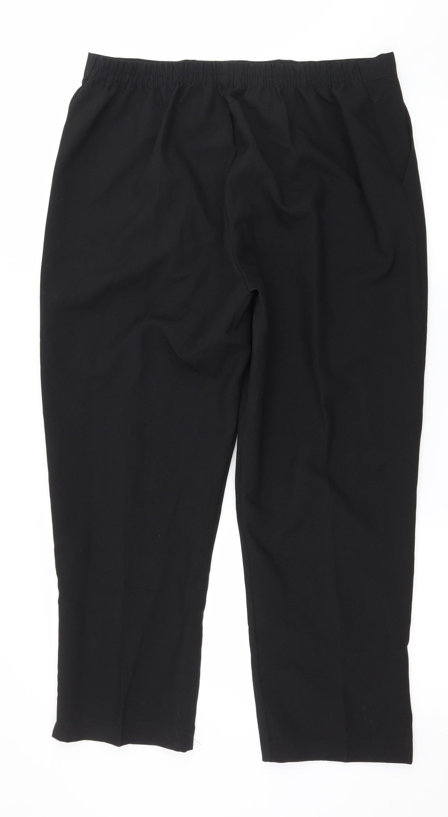 Preworn Womens Black   Trousers  Size 18 L26 in