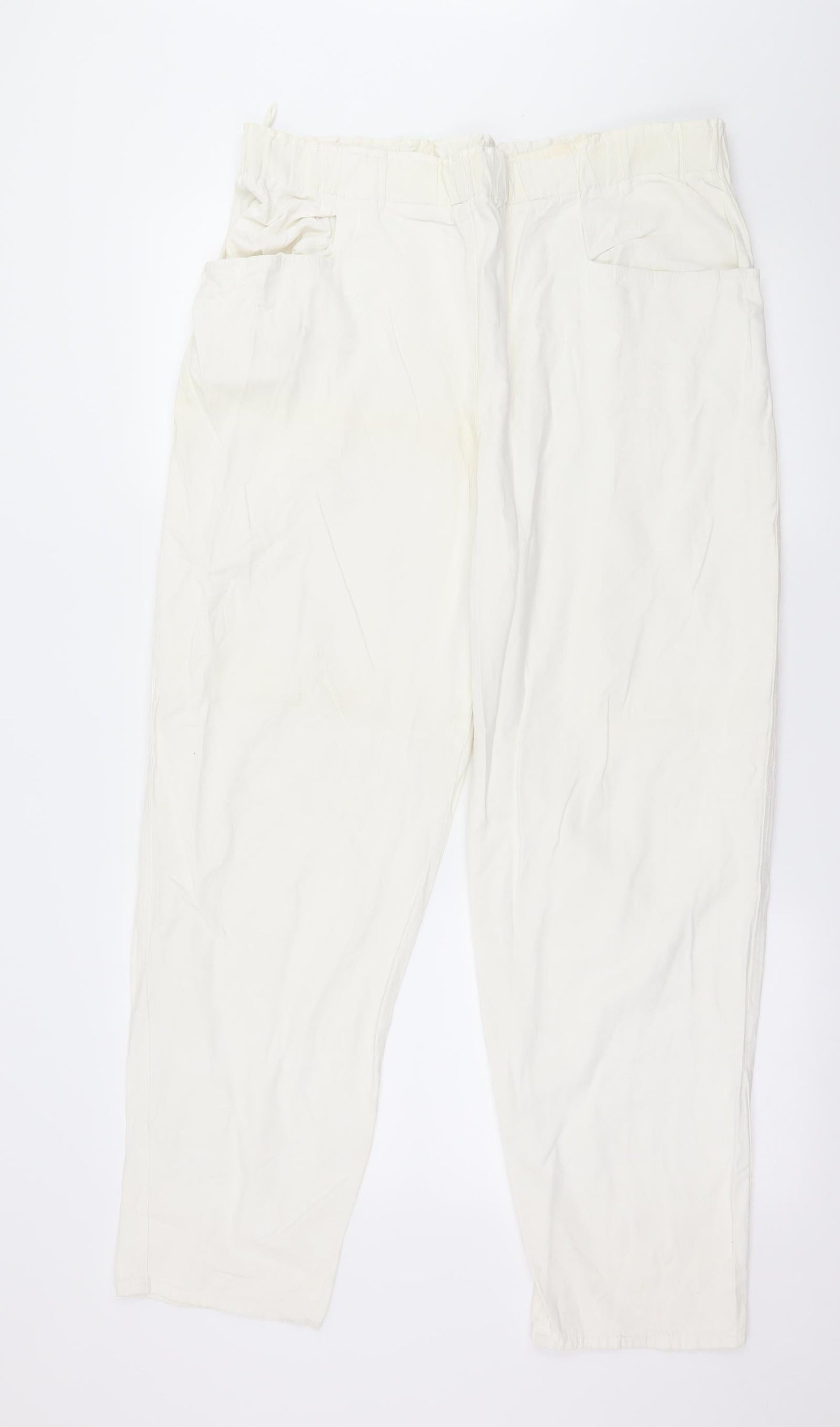 Preworn Womens White   Trousers  Size L L28 in