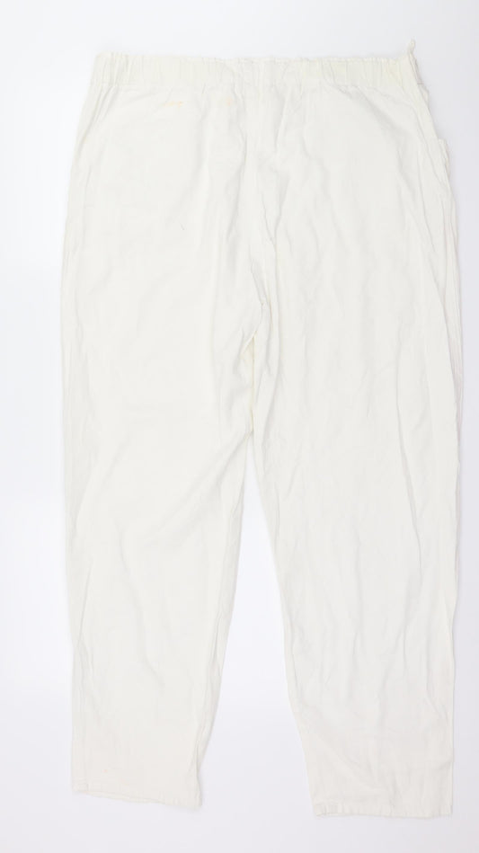 Preworn Womens White   Trousers  Size L L28 in