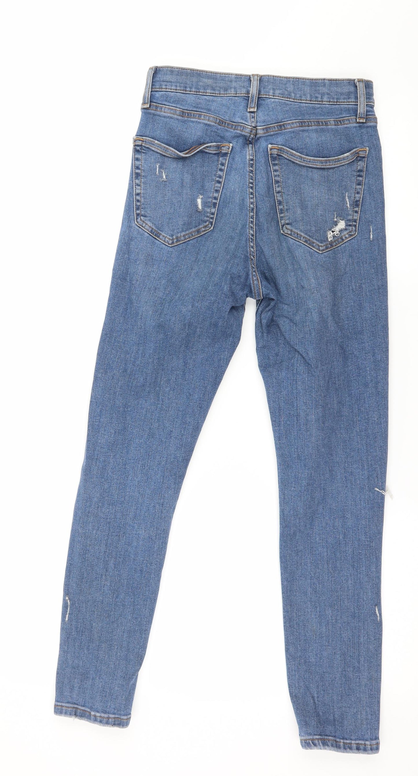 Topshop Womens Blue  Denim Skinny Jeans Size 28 in L25 in