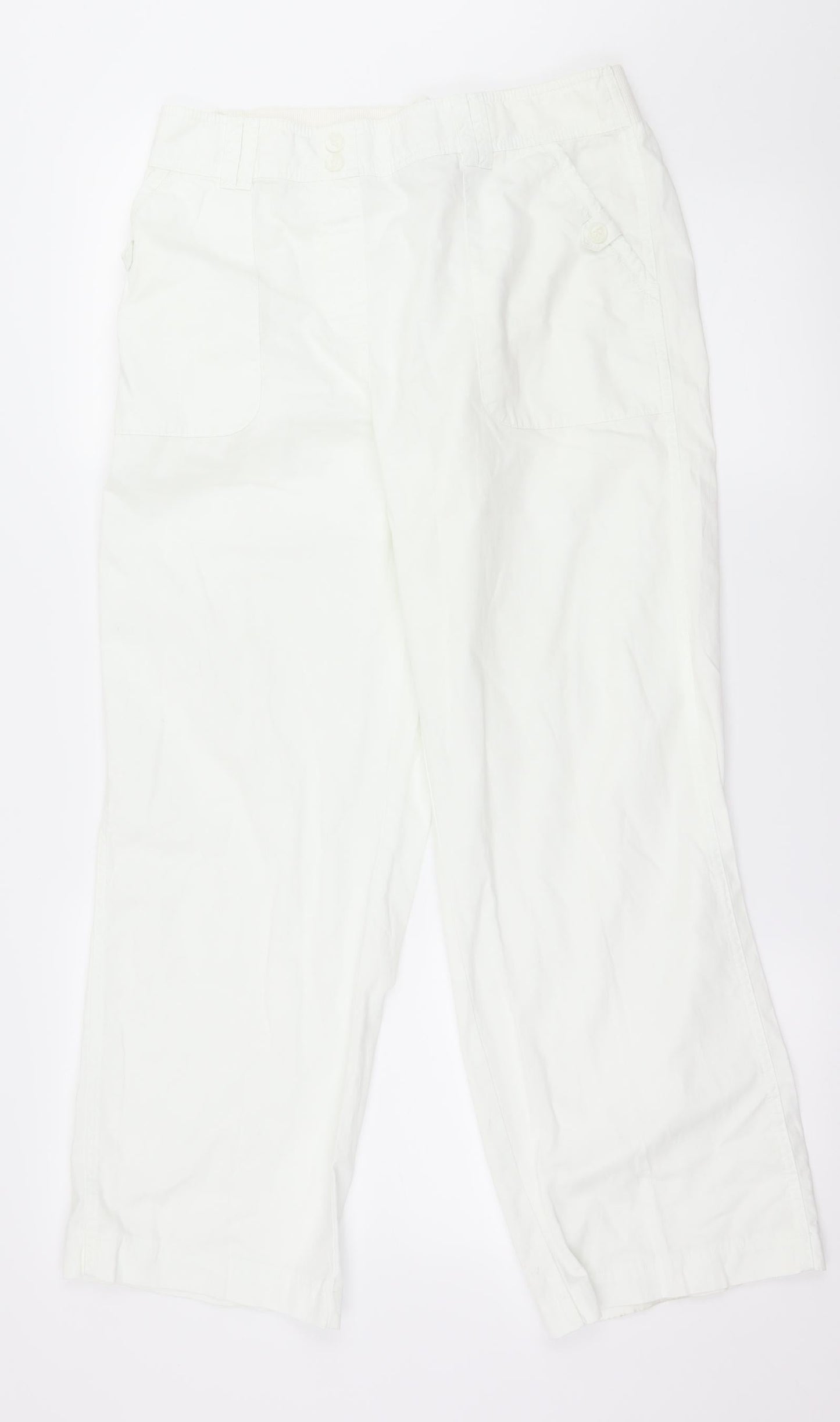 Bonmarché Womens White   Trousers  Size 12 L28 in