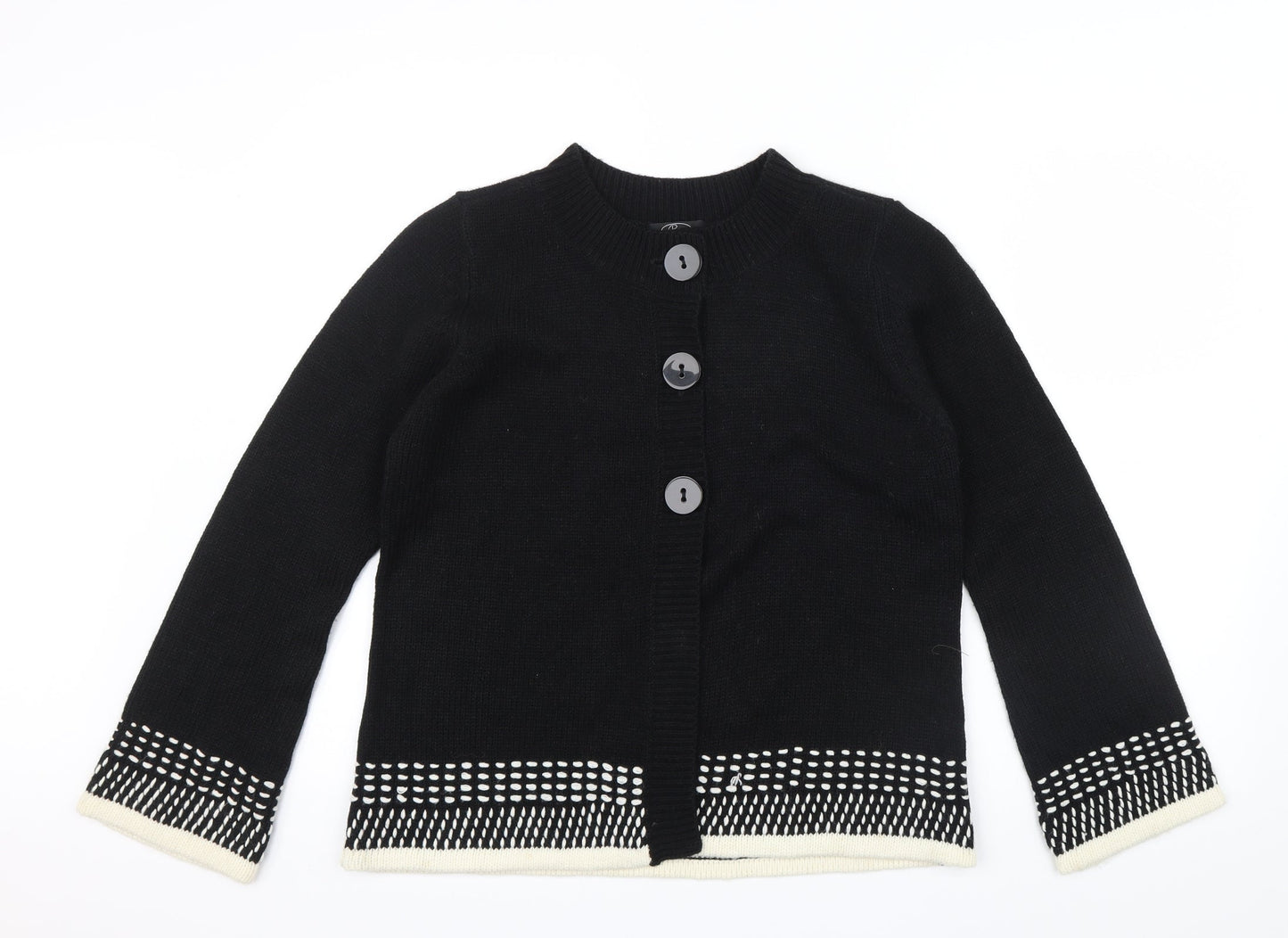 BM Womens Black   Cardigan Jumper Size S