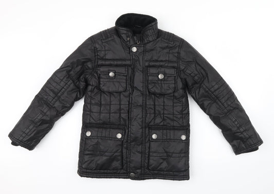 Rocha John Rocha Boys Black Colourblock  Basic Coat Coat