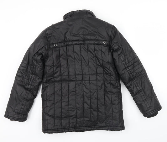 Rocha John Rocha Boys Black Colourblock  Basic Coat Coat