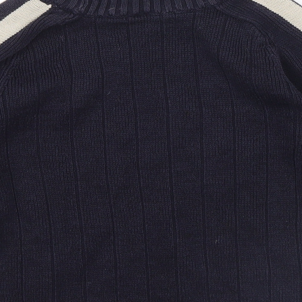BHS Boys Blue Striped  Pullover Jumper Size 6 Years