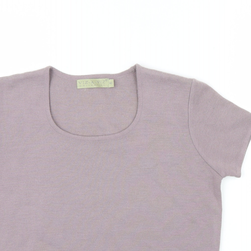Viz-A-Viz Womens Purple   Pullover Jumper Size 10
